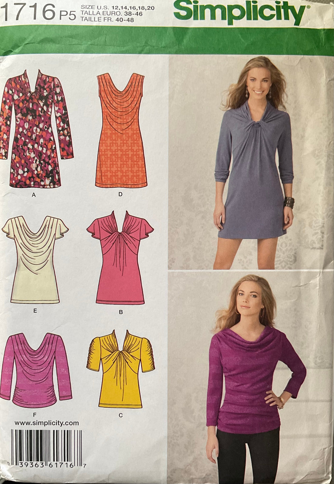 Simplicity 1716 Sewing Pattern UNCUT