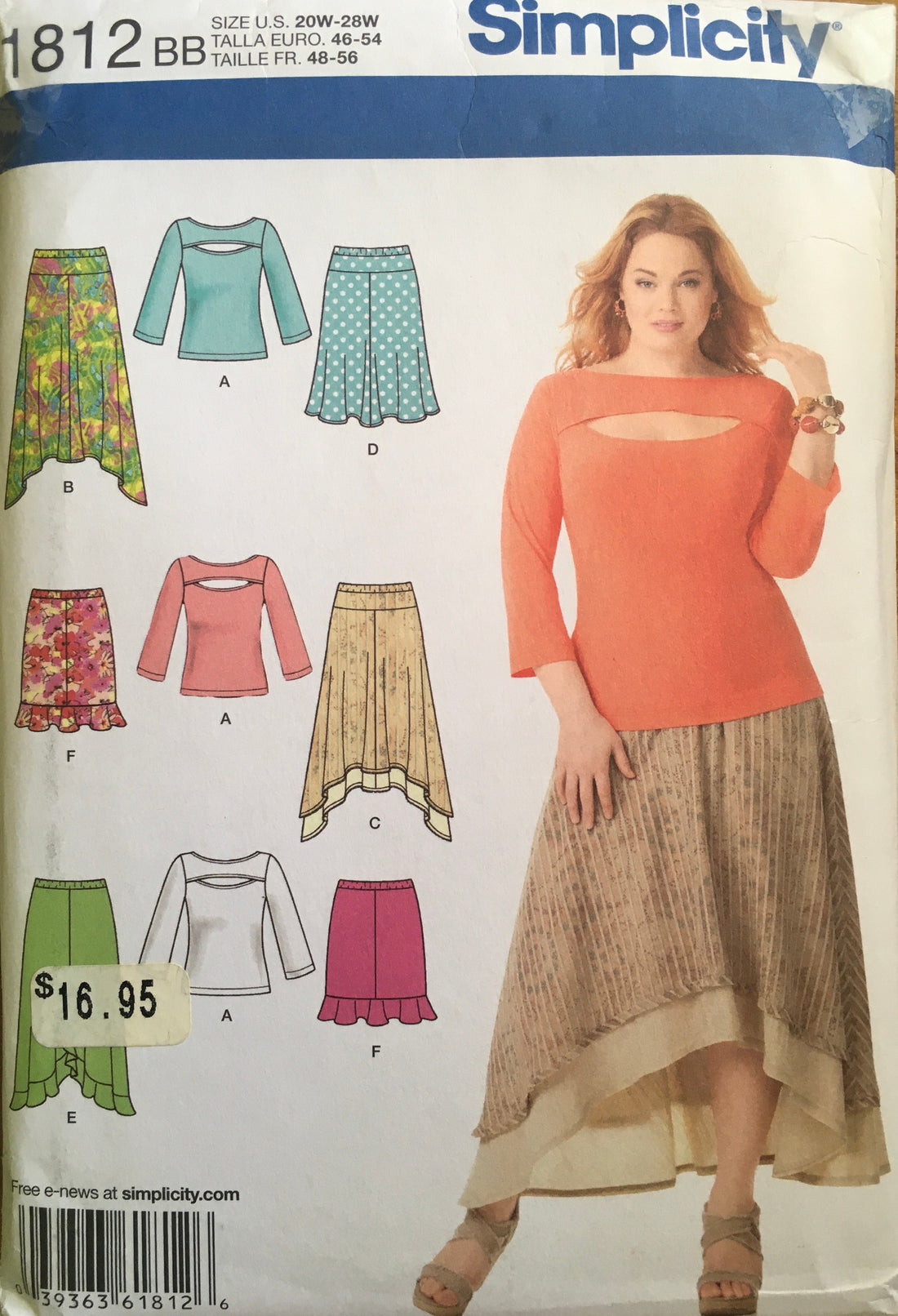 Simplicity 1812 Sewing Pattern (Vintage) UNCUT