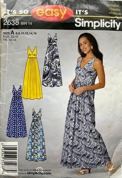 Simplicity 2638 Sewing Pattern (Vintage) UNCUT