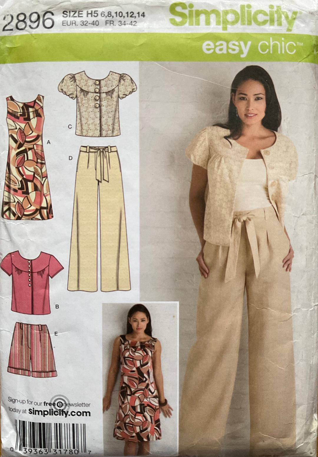 Simplicity 2896 Sewing Pattern (Vintage) UNCUT