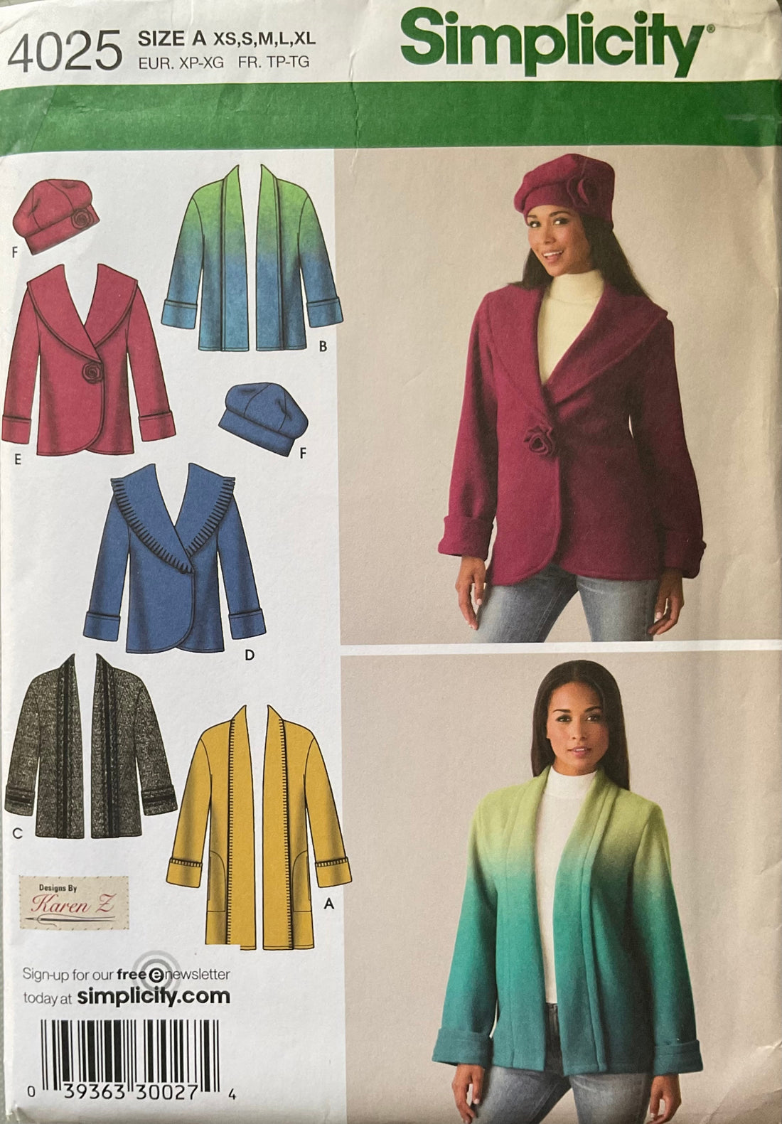 Simplicity 4025 Sewing Pattern (Vintage) UNCUT