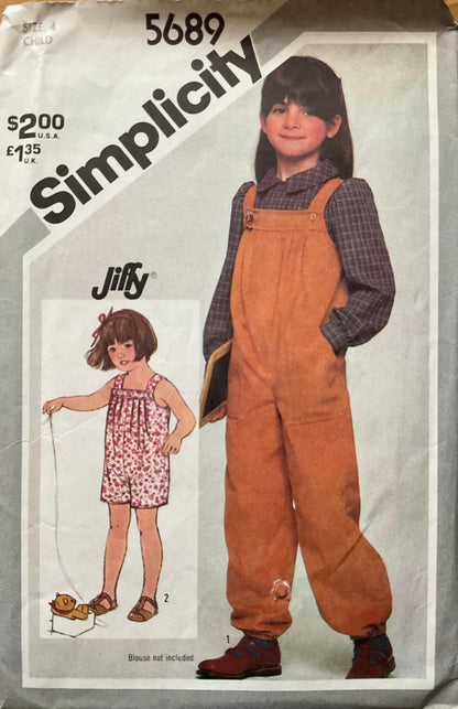 Simplicity 5689 Sewing Pattern (Vintage) CUT