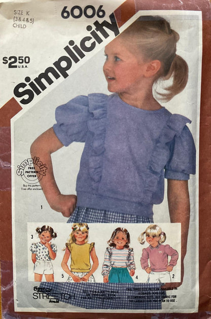 Simplicity 6006 Sewing Pattern (Vintage) CUT