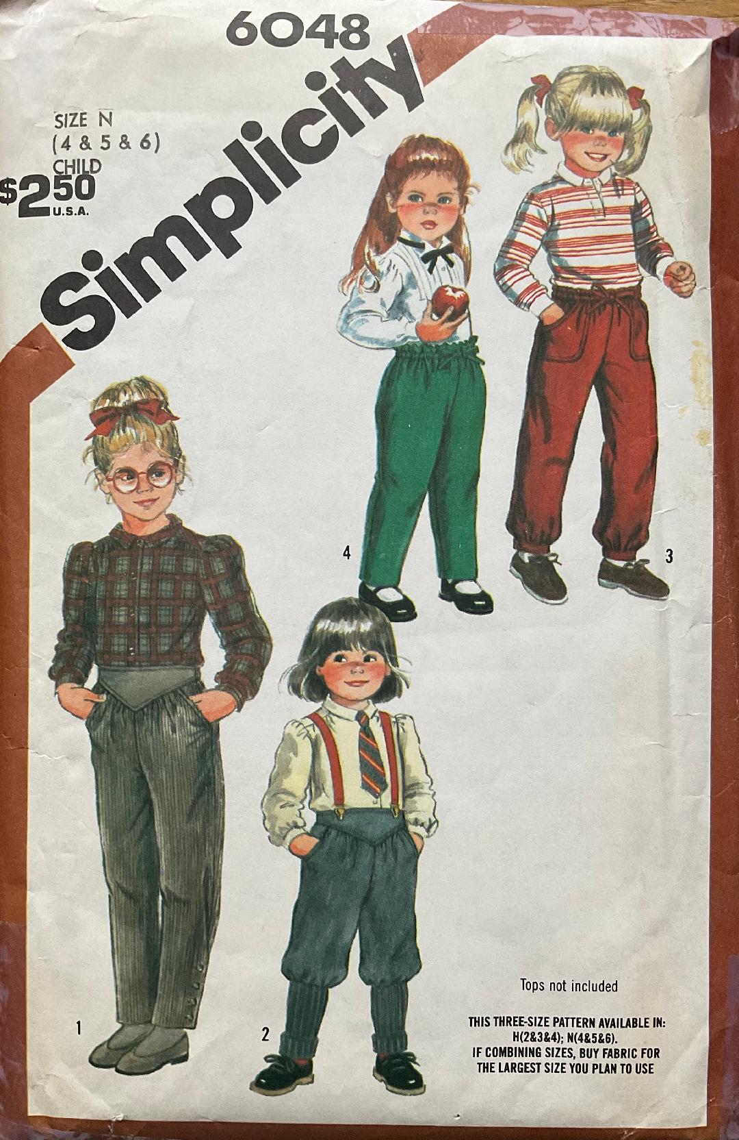Simplicity 6048 Sewing Pattern (Vintage) CUT