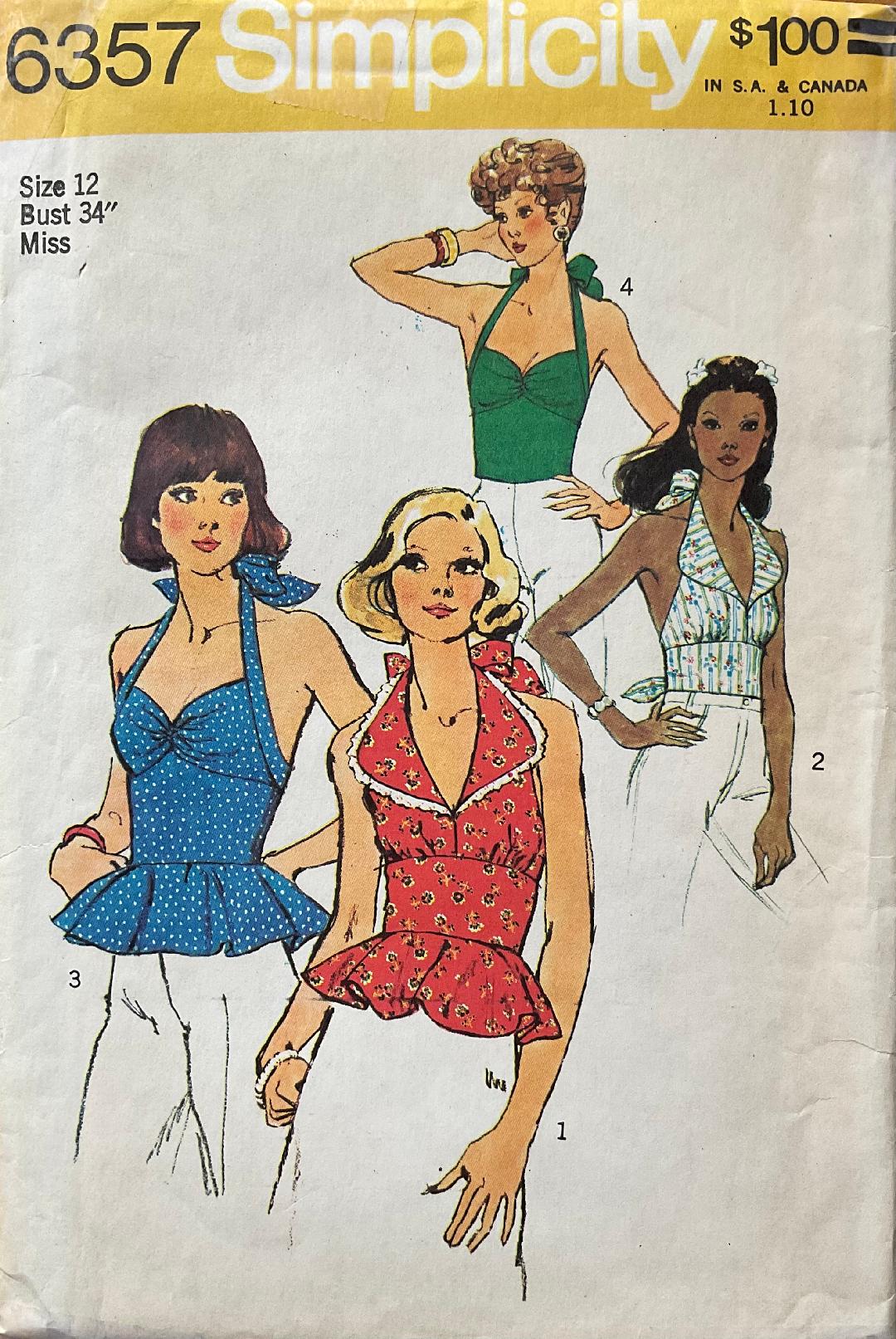 Simplicity 6357 Sewing Pattern (Vintage) UNCUT