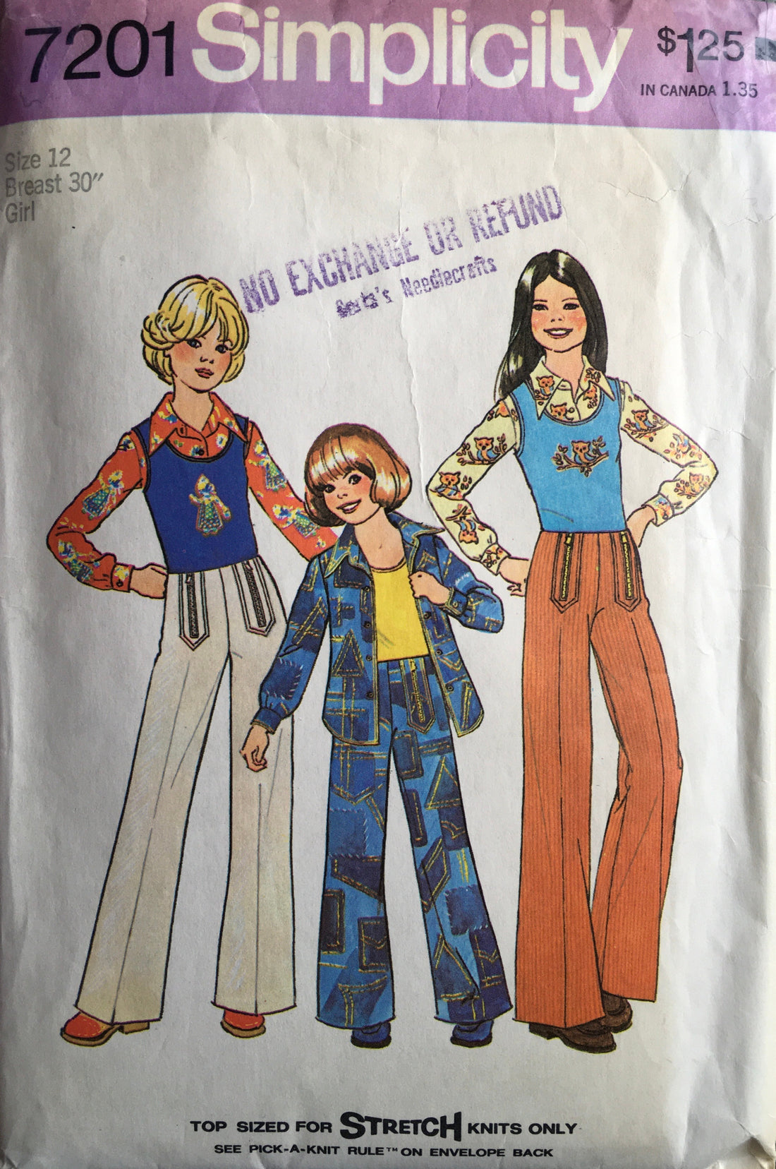 Simplicity 7201 Sewing Pattern (Vintage) CUT