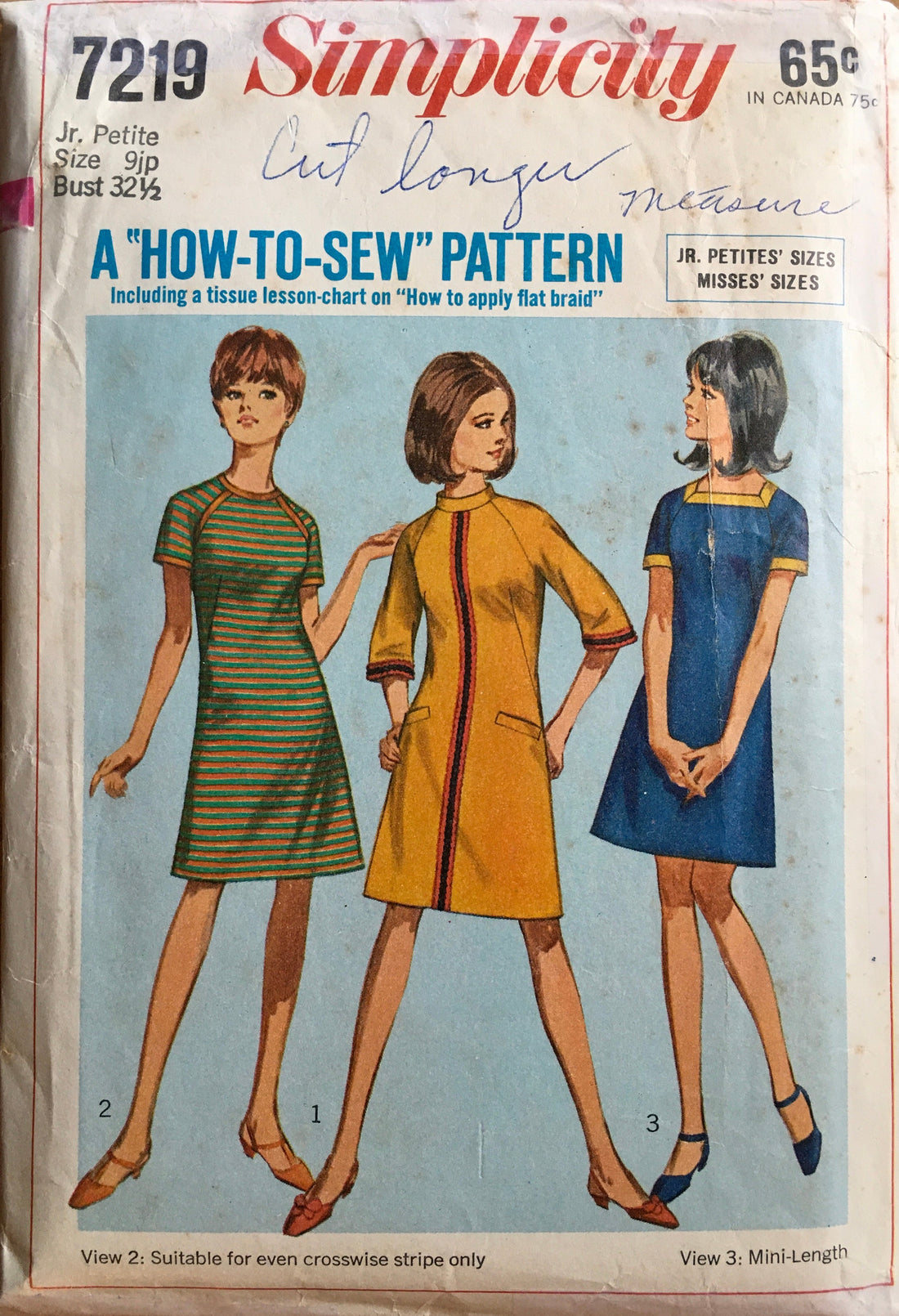 Simplicity 7219 Sewing Pattern (Vintage) CUT