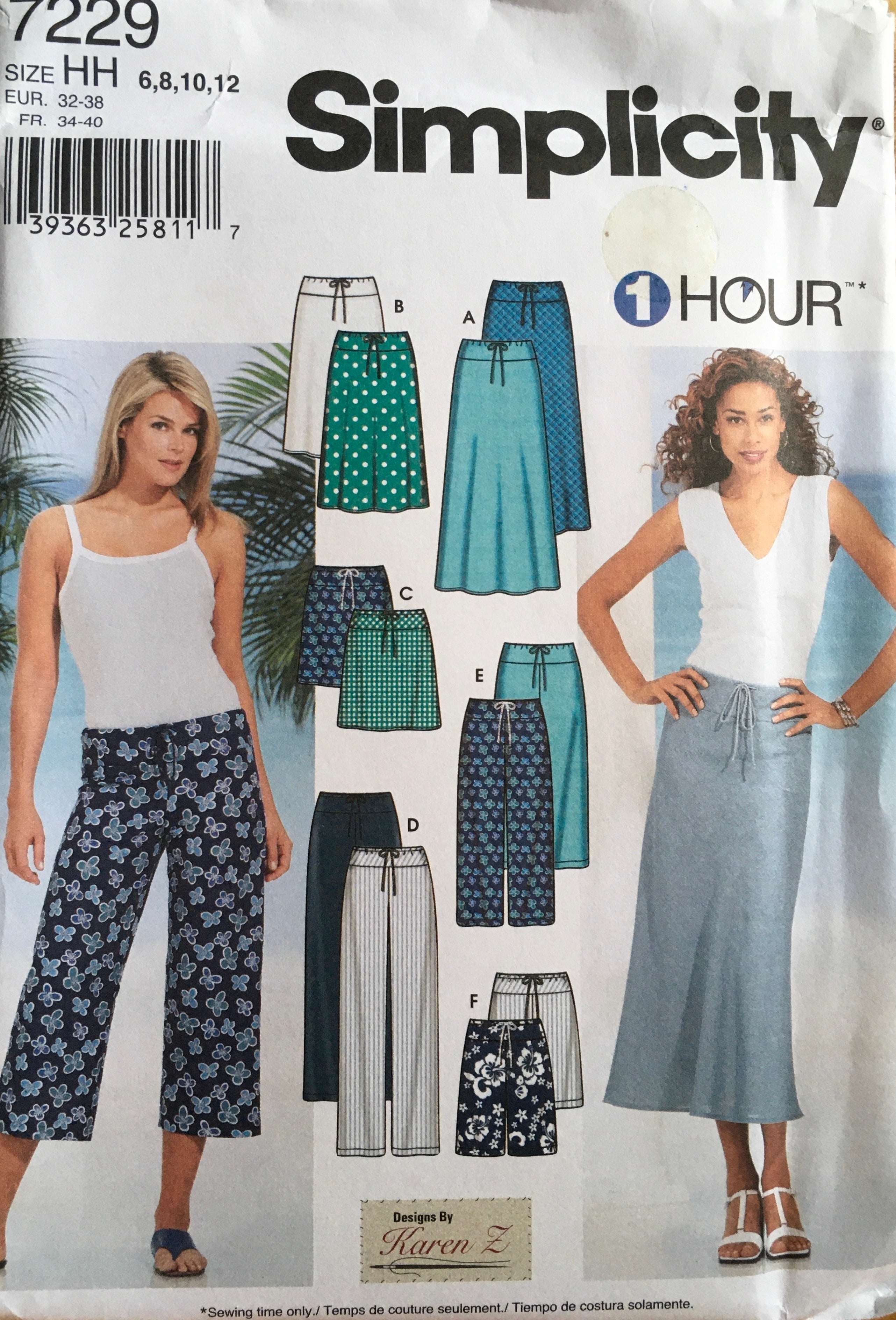 Simplicity 7229 Sewing Pattern (Vintage) UNCUT