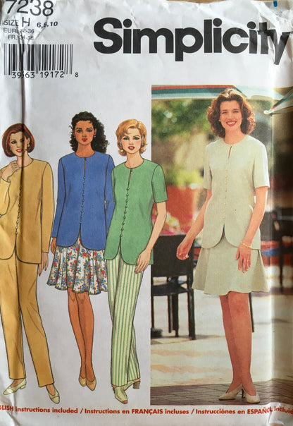 Simplicity 7238 Sewing Pattern (Vintage) UNCUT