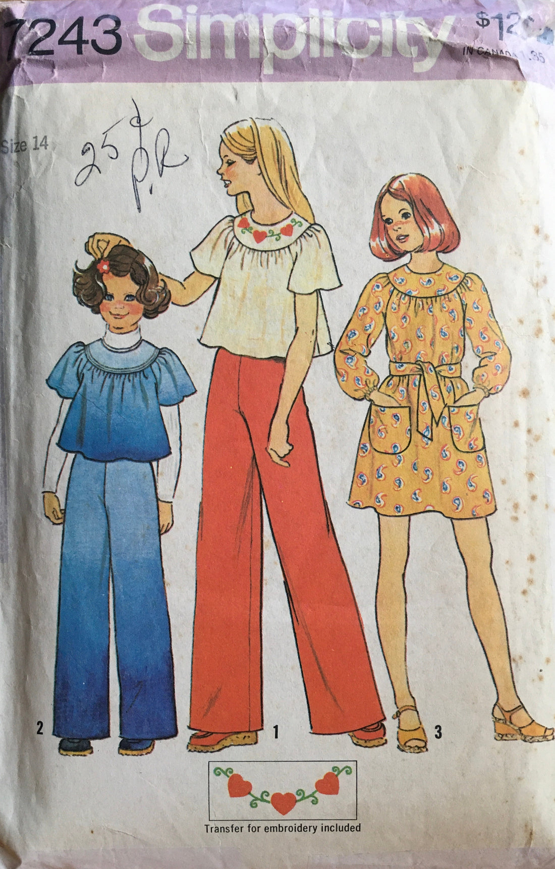 Simplicity 7243 Sewing Pattern (Vintage) CUT