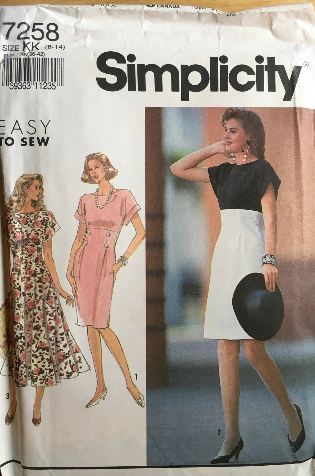Simplicity 7258 Sewing Pattern (Vintage) UNCUT