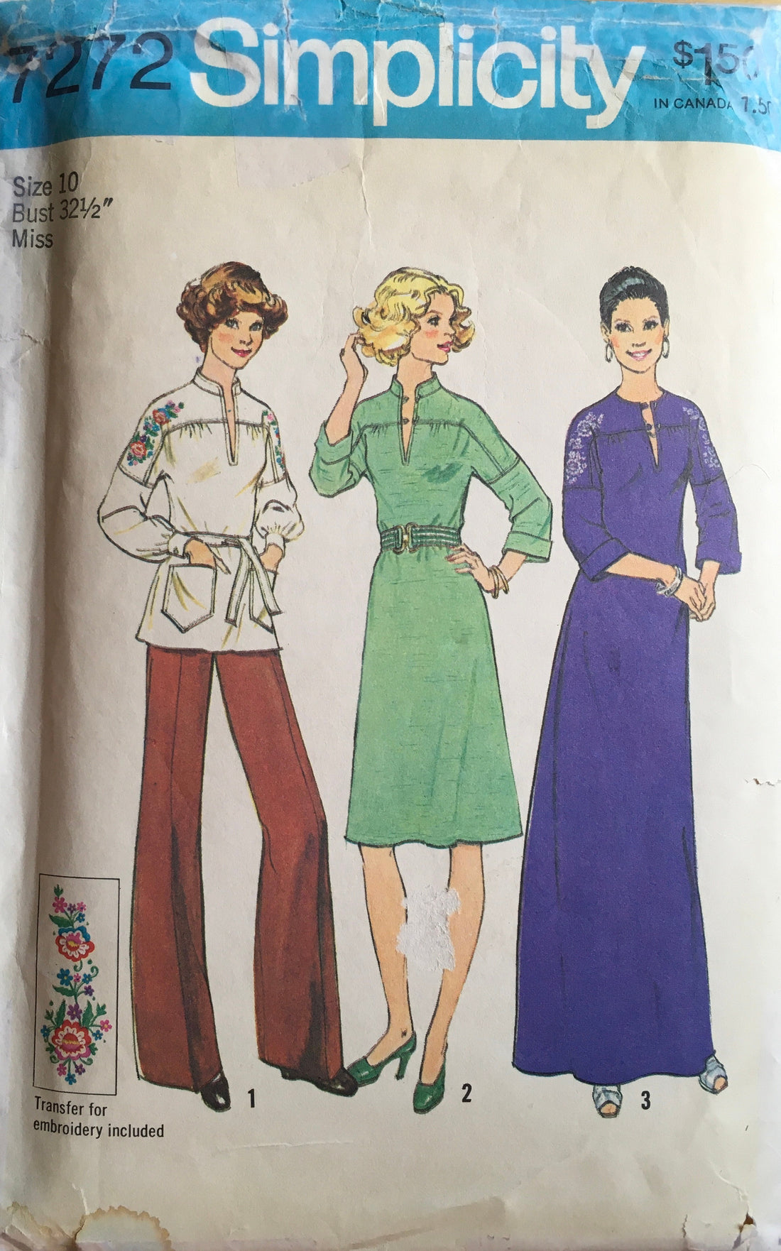 Simplicity 7272 Sewing Pattern (Vintage) CUT
