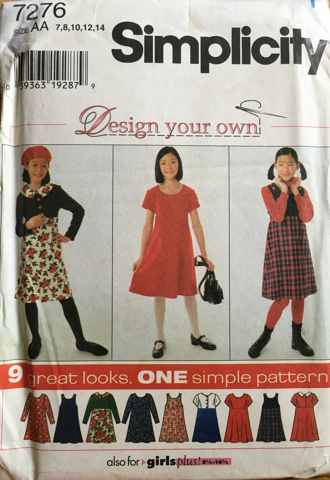 Simplicity 7276 Sewing Pattern (Vintage) UNCUT