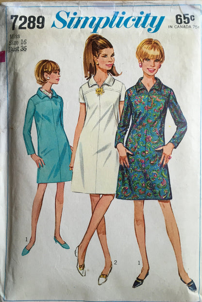Simplicity 7289 Sewing Pattern (Vintage) CUT