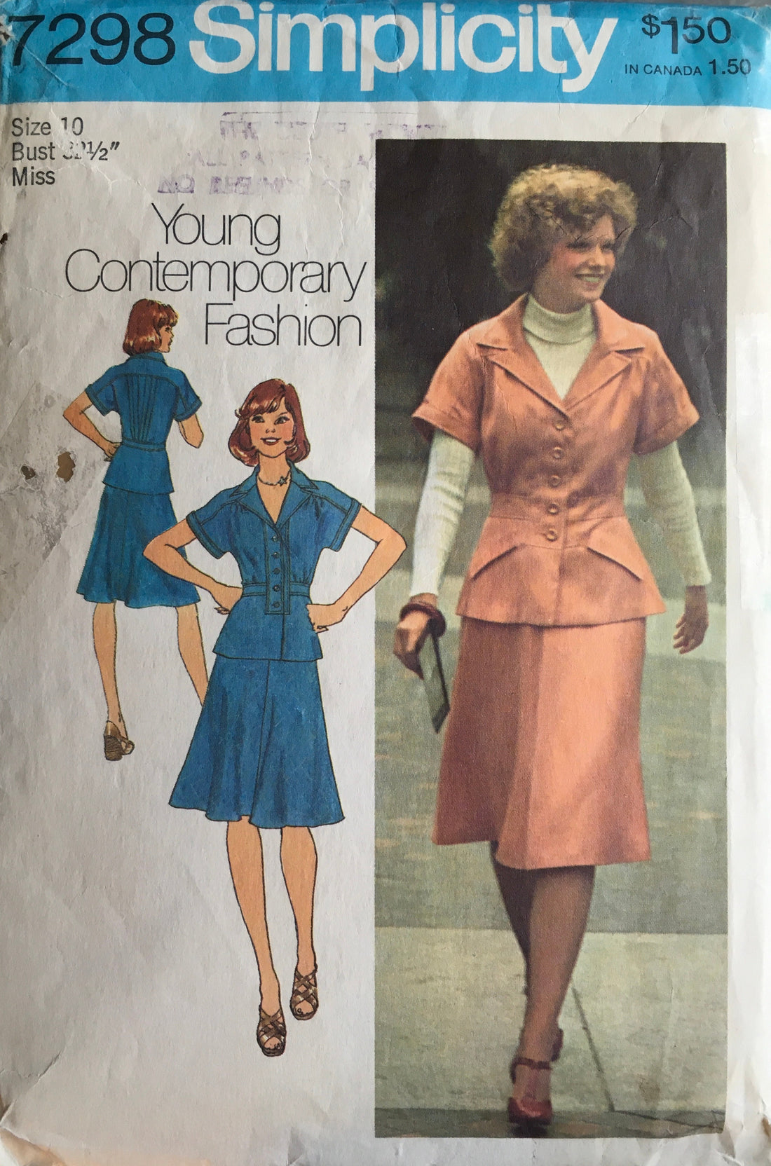 Simplicity 7298 Sewing Pattern (Vintage) CUT