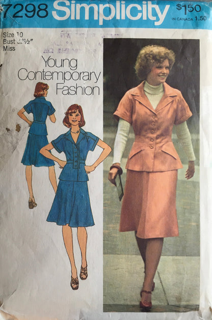 Simplicity 7298 Sewing Pattern (Vintage) CUT