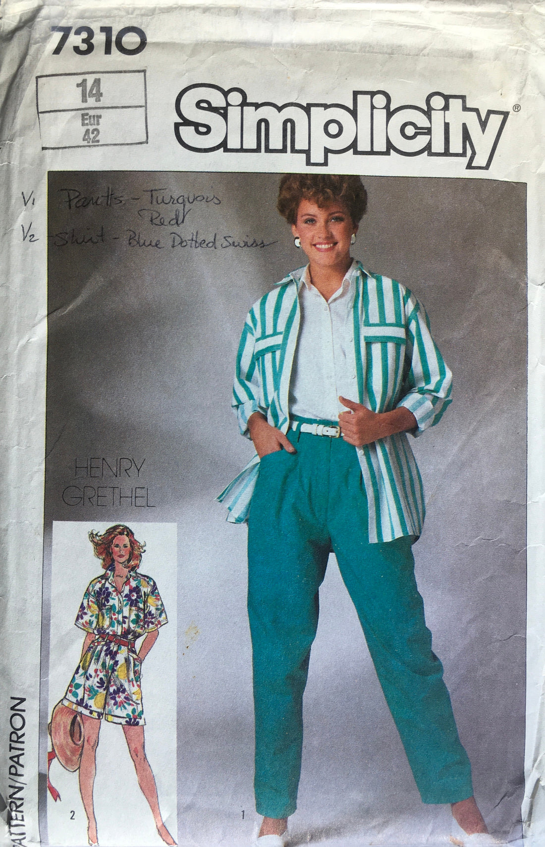 Simplicity 7310 Sewing Pattern (Vintage) CUT