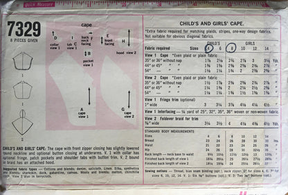 Simplicity 7329 Sewing Pattern (Vintage) CUT
