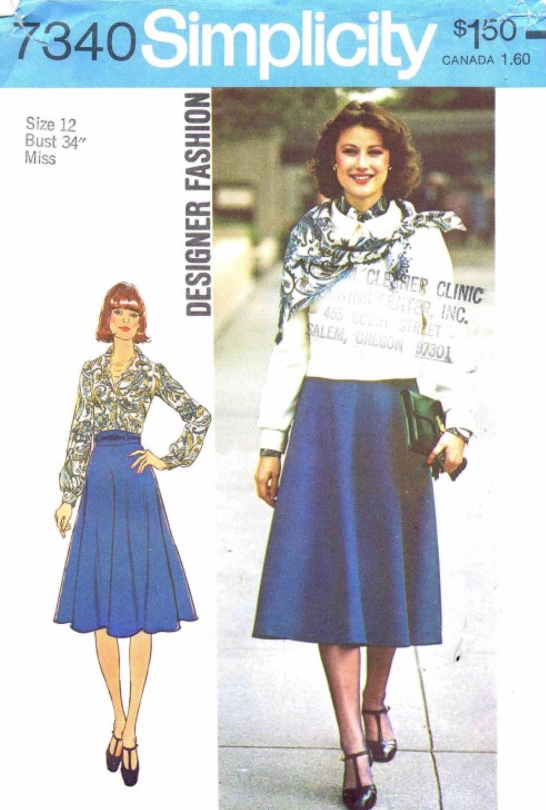 Simplicity 7340 Sewing Pattern (Vintage) UNCUT