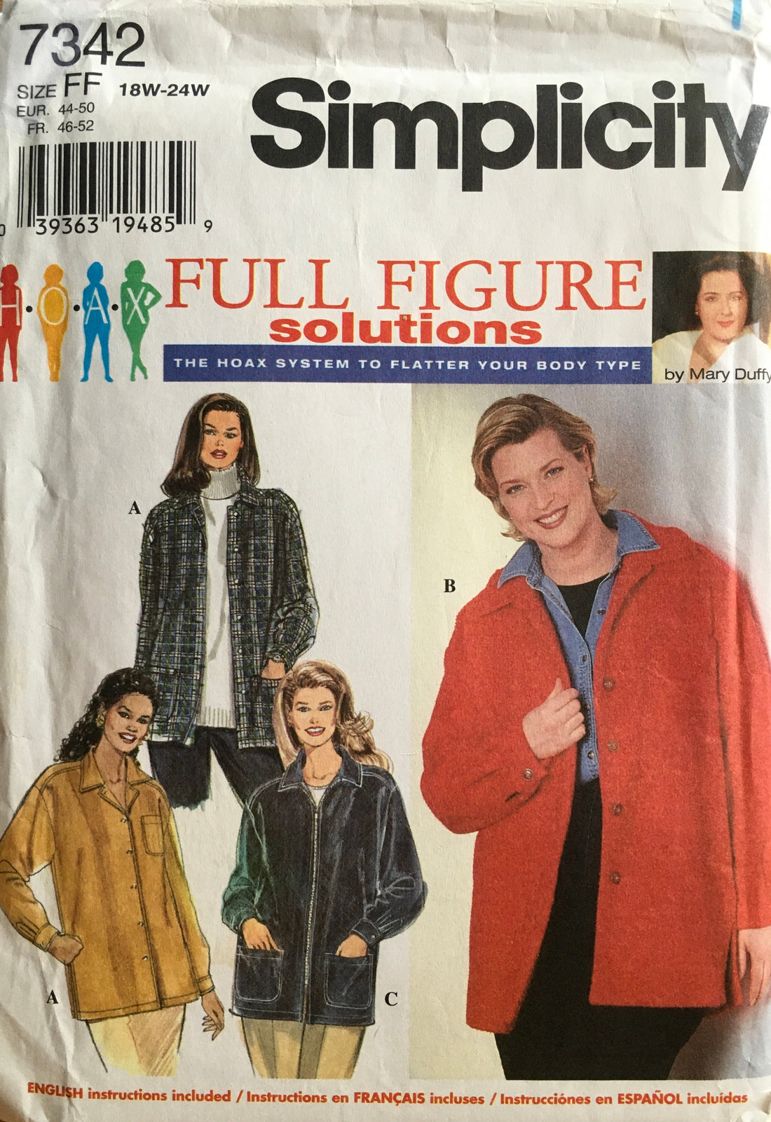 Simplicity 7342 Sewing Pattern (Vintage) UNCUT