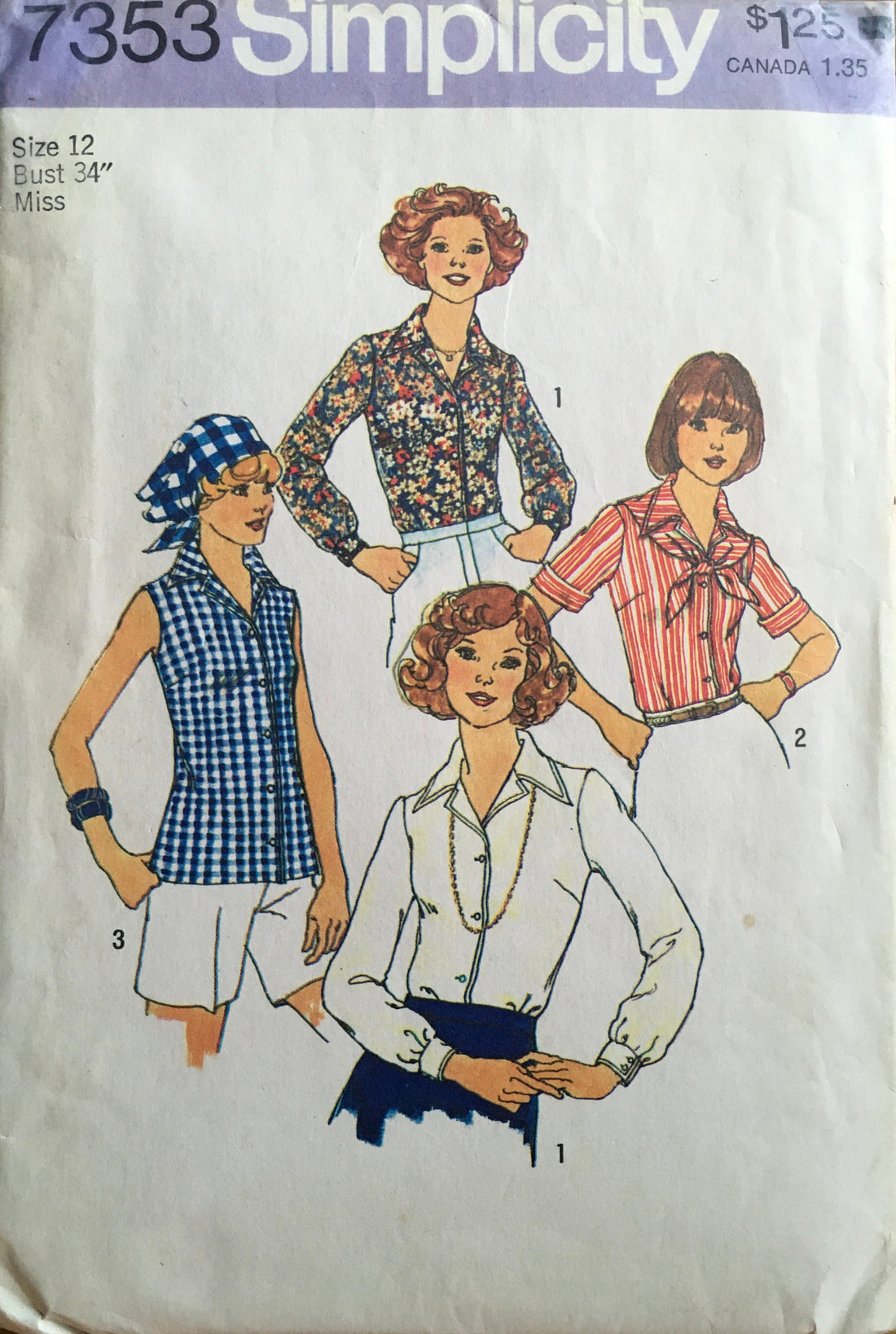 Simplicity 7353 Sewing Pattern (Vintage) CUT