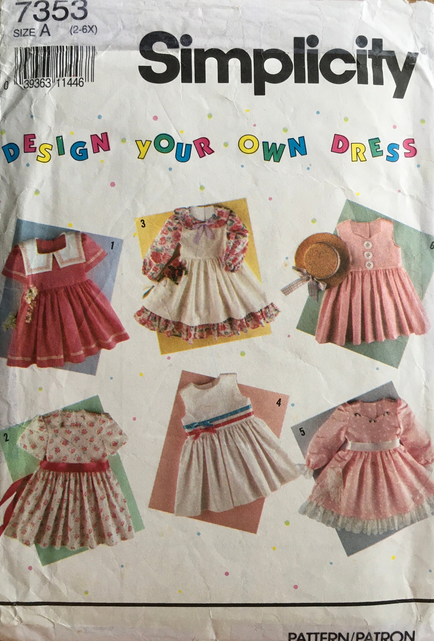 Simplicity 7353 Sewing Pattern (Vintage) UNCUT/CUT