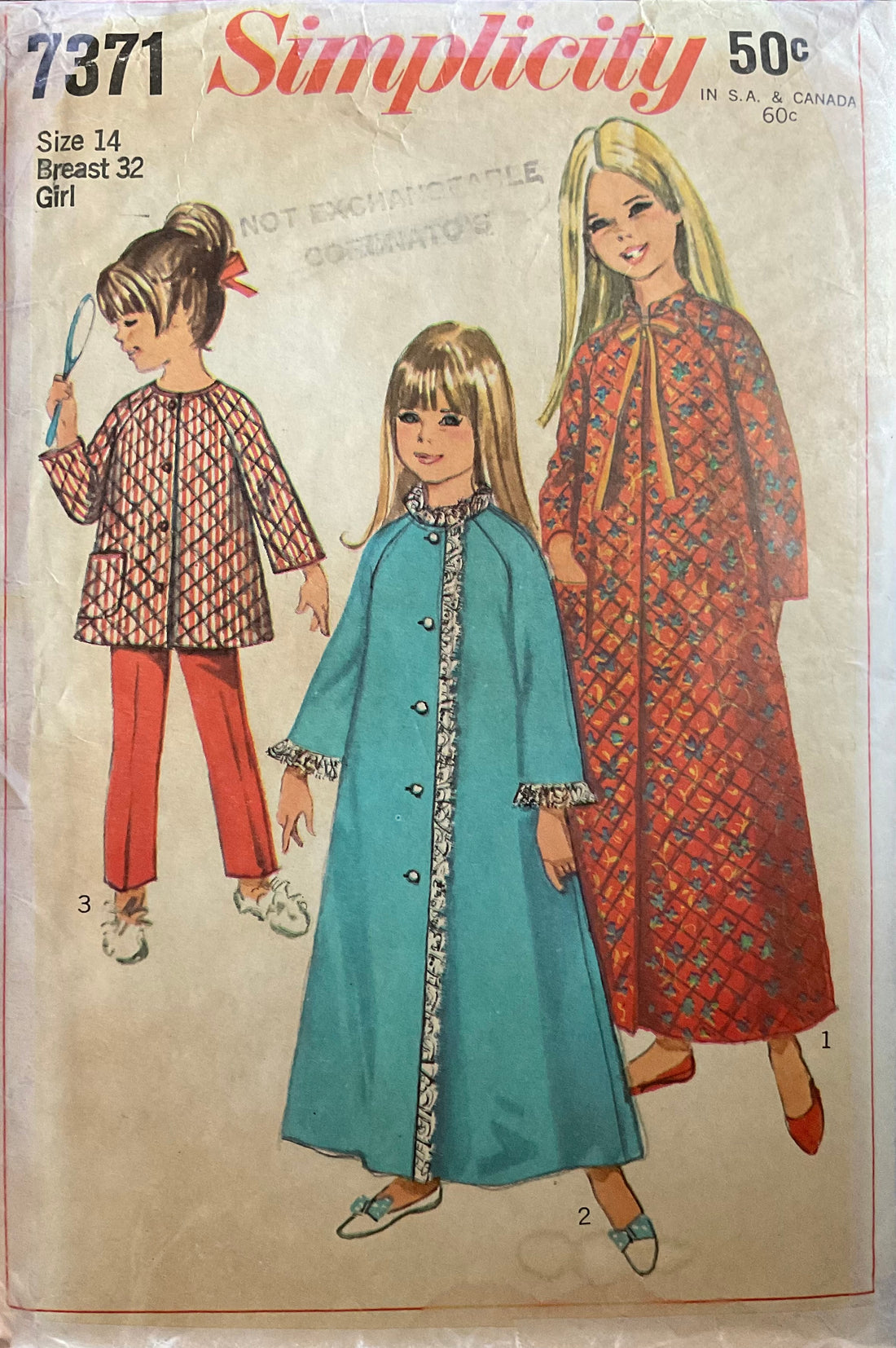 Simplicity 7371 Sewing Pattern (Vintage) UNCUT