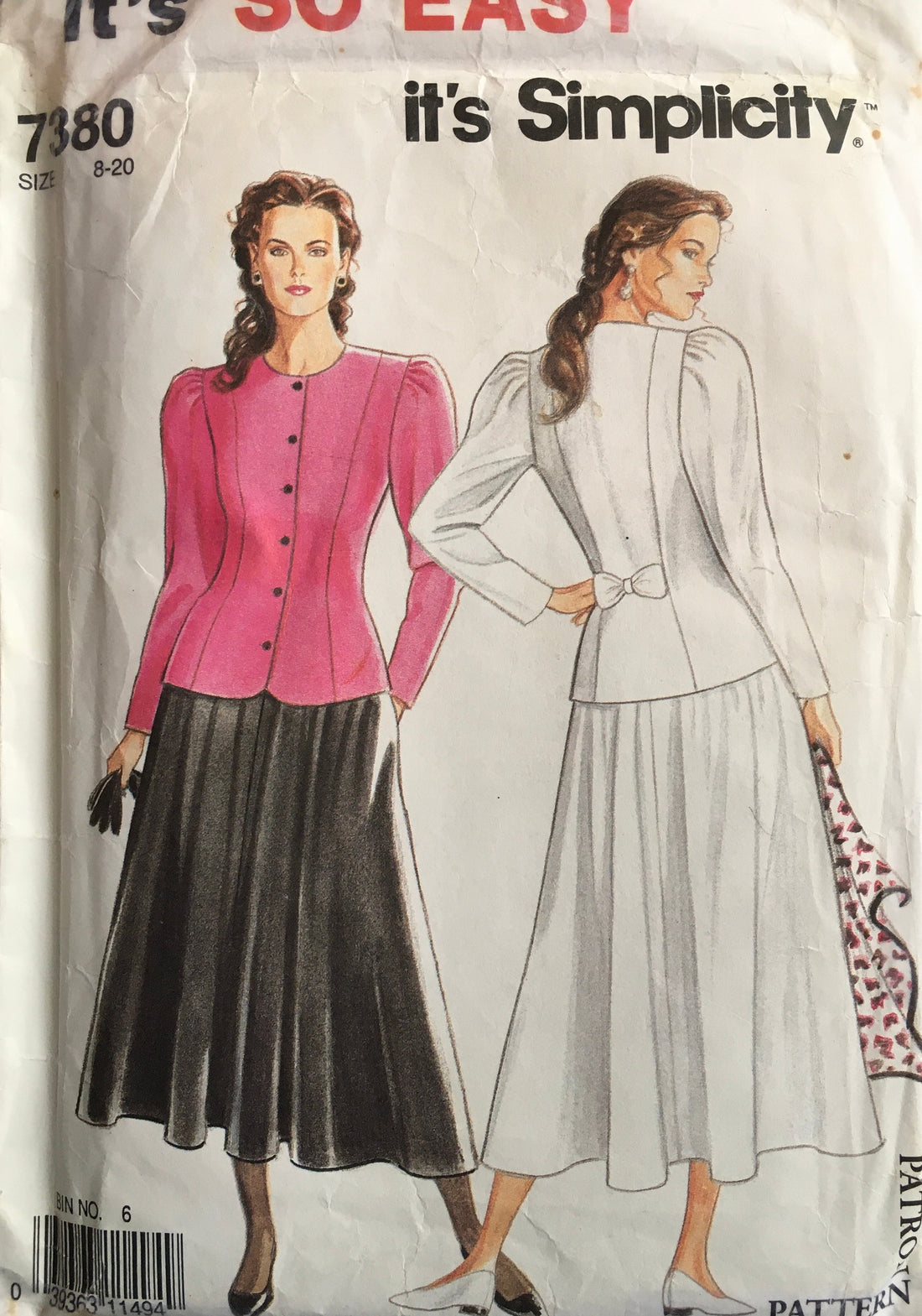 Simplicity 7380 Sewing Pattern (Vintage) UNCUT
