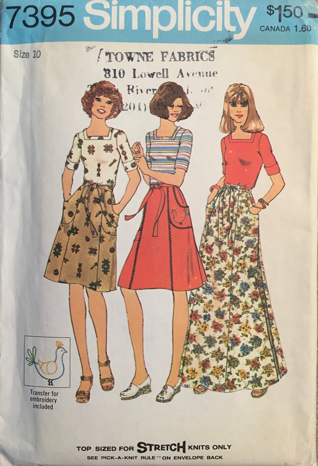 Simplicity 7395 Sewing Pattern (Vintage) UNCUT