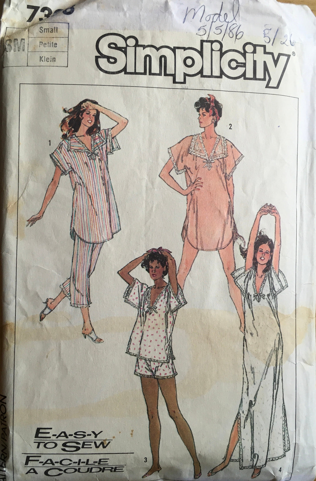 Simplicity 7398 Sewing Pattern (Vintage) CUT