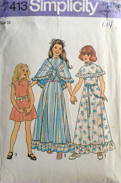 Simplicity 7413 Sewing Pattern (Vintage) CUT