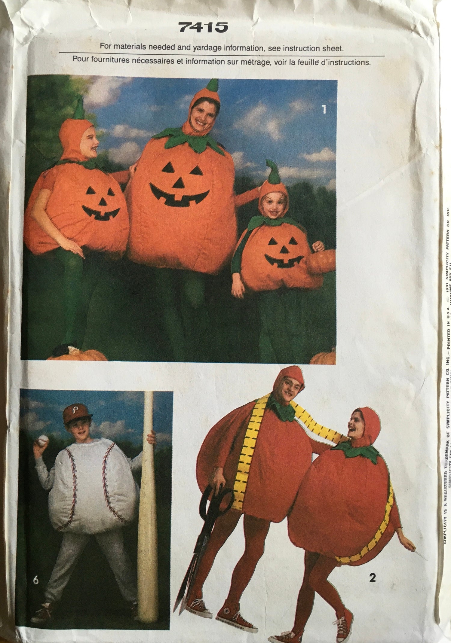 Simplicity 7415 Sewing Pattern (Vintage) UNCUT/CUT