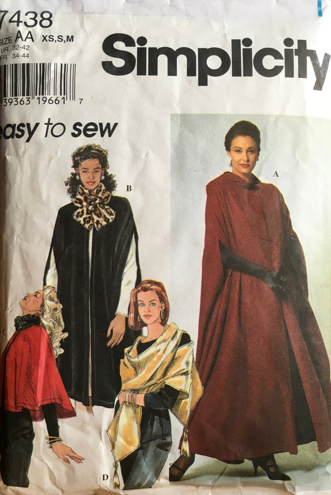 Simplicity 7438 Sewing Pattern (Vintage) CUT