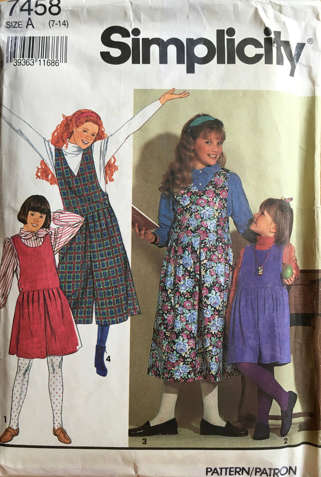 Simplicity 7458 Sewing Pattern (Vintage) CUT