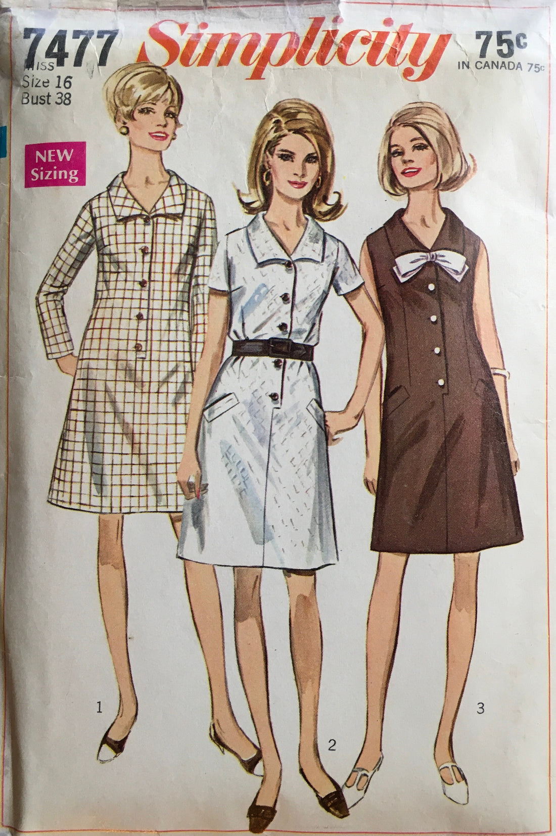 Simplicity 7477 Sewing Pattern (Vintage) CUT