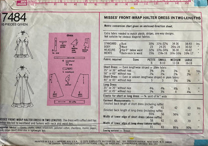 Simplicity 7484 Sewing Pattern (Vintqage) UNCUT
