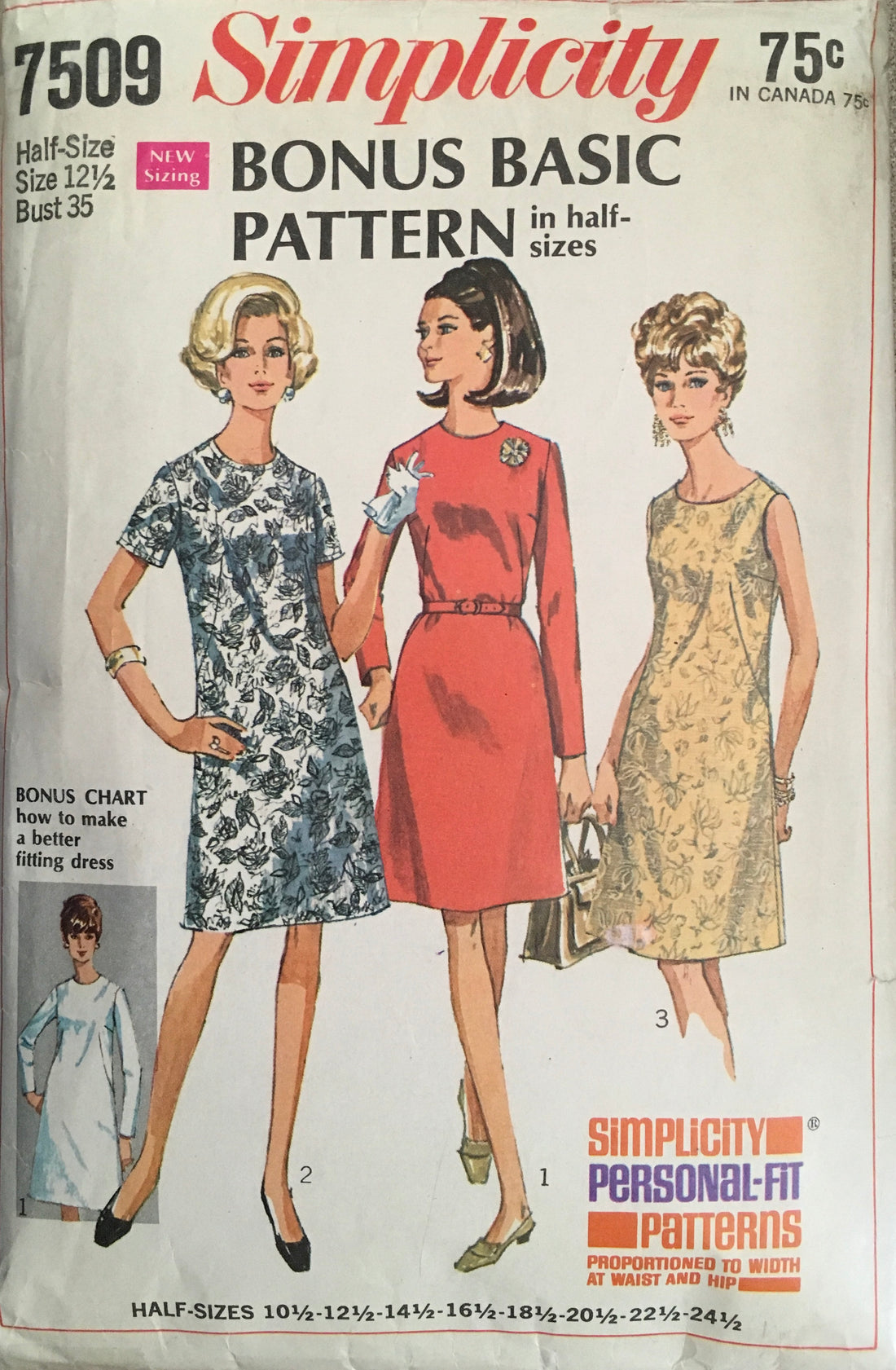 Simplicity 7509 Sewing Pattern (Vintage) CUT