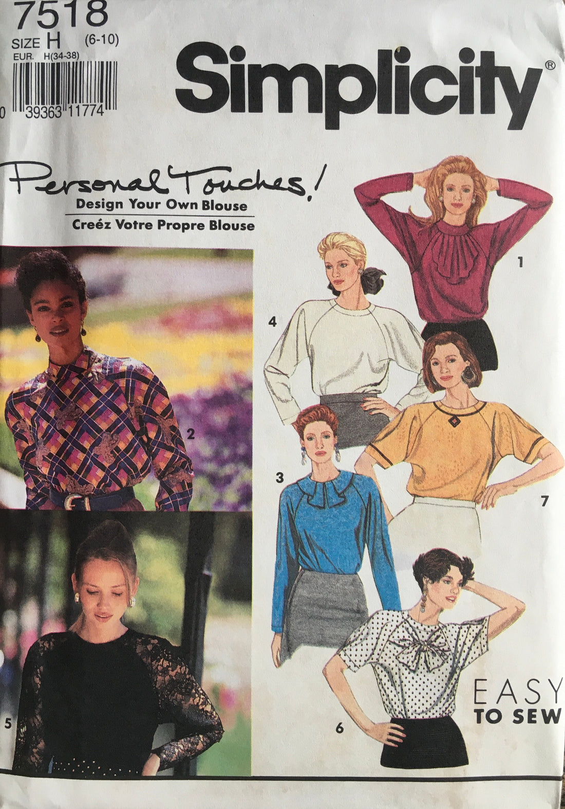 Simplicity 7518 Sewing Pattern (Vintage) UNCUT