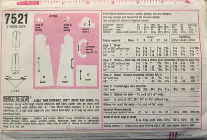 Simplicity 7521 Sewing Pattern (Vintage) CUT