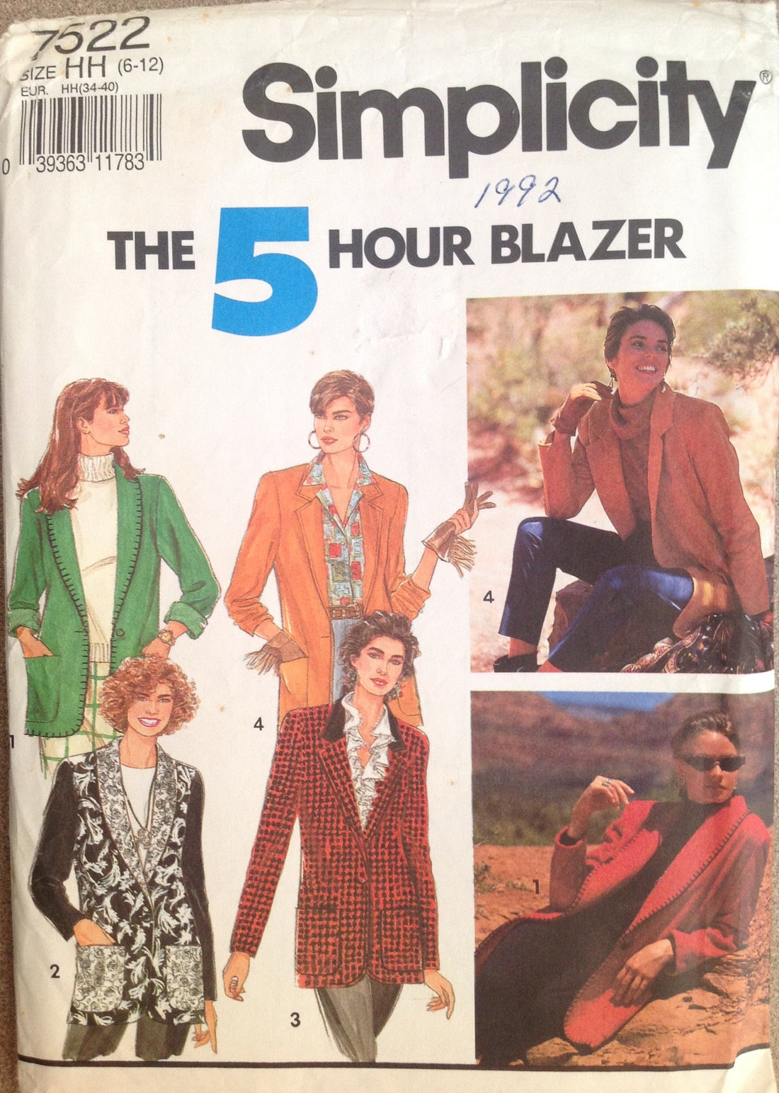 Simplicity 7522 Sewing Pattern (Vintage) UNCUT/CUT
