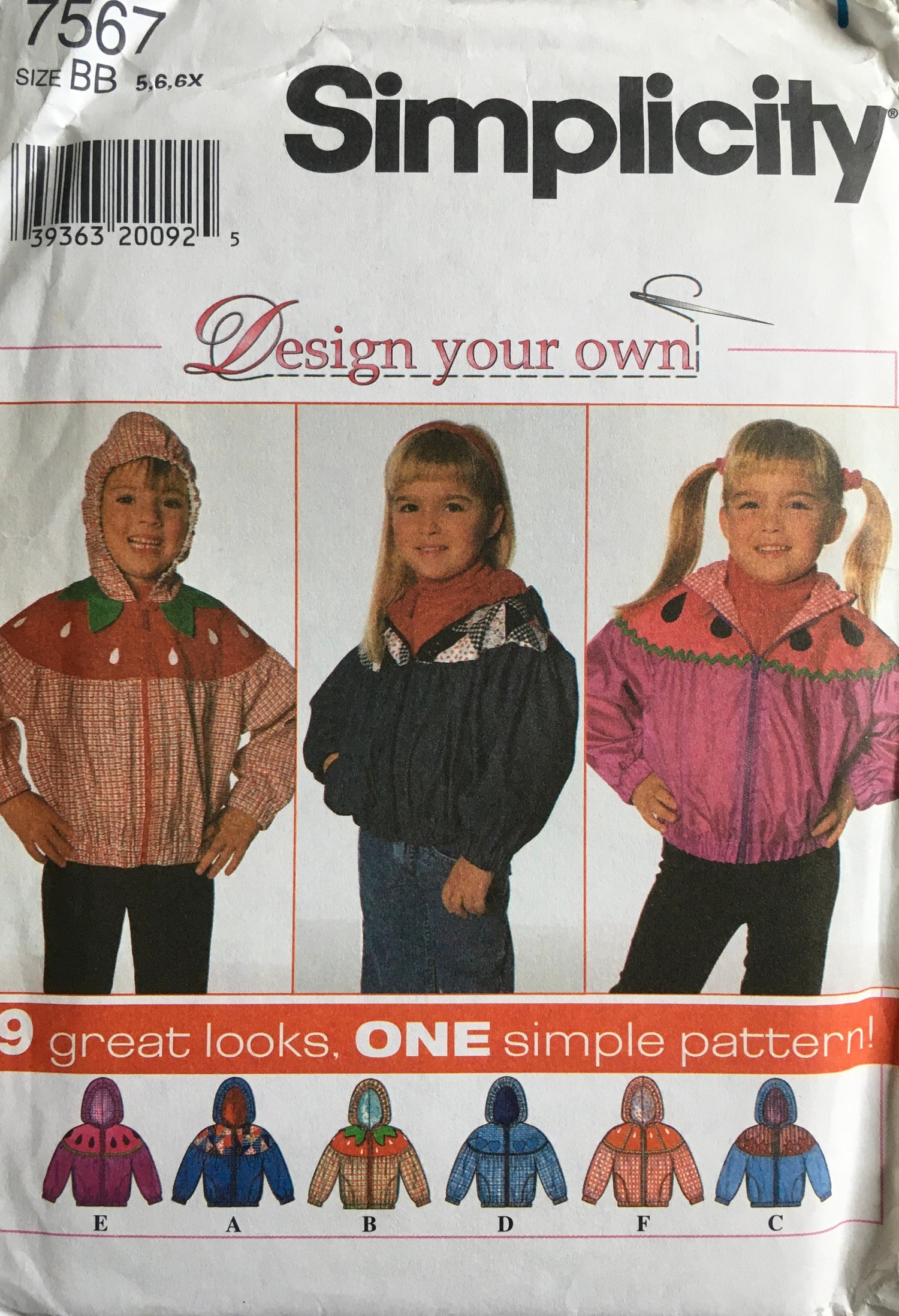 Simplicity 7567 Sewing Pattern (Vintage) UNCUT