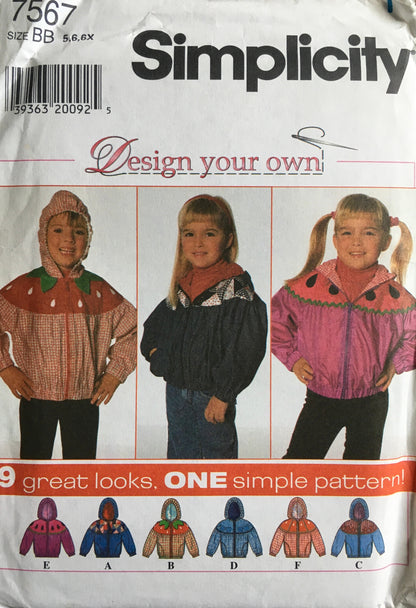 Simplicity 7567 Sewing Pattern (Vintage) UNCUT