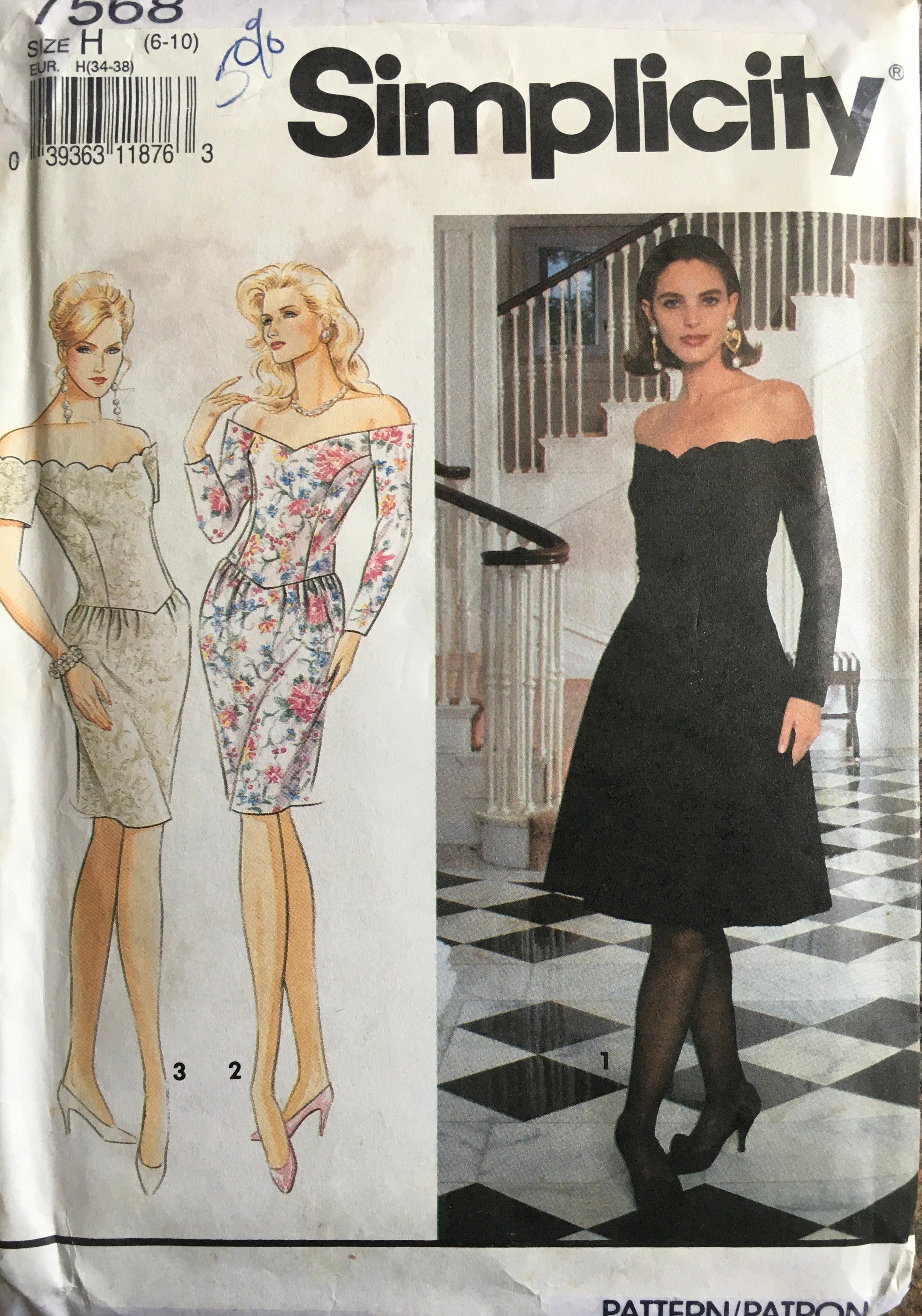 Simplicity 7568 Sewing Pattern (Vintage) UNCUT/CUT