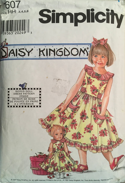 Simplicity 7607 Sewing Pattern (Vintage) UNCUT/CUT