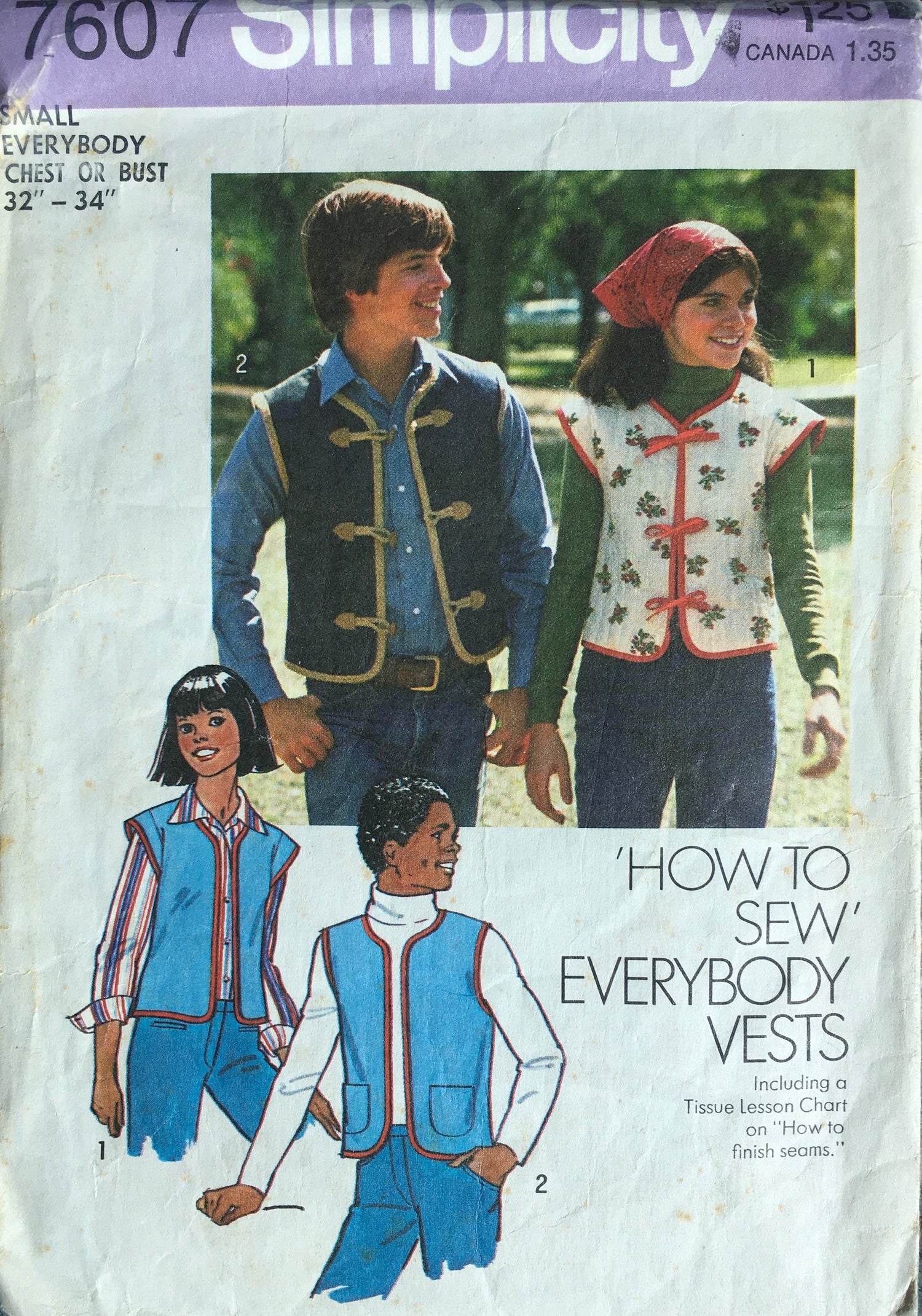 Simplicity 7607 Sewing Pattern (Vintage) CUT