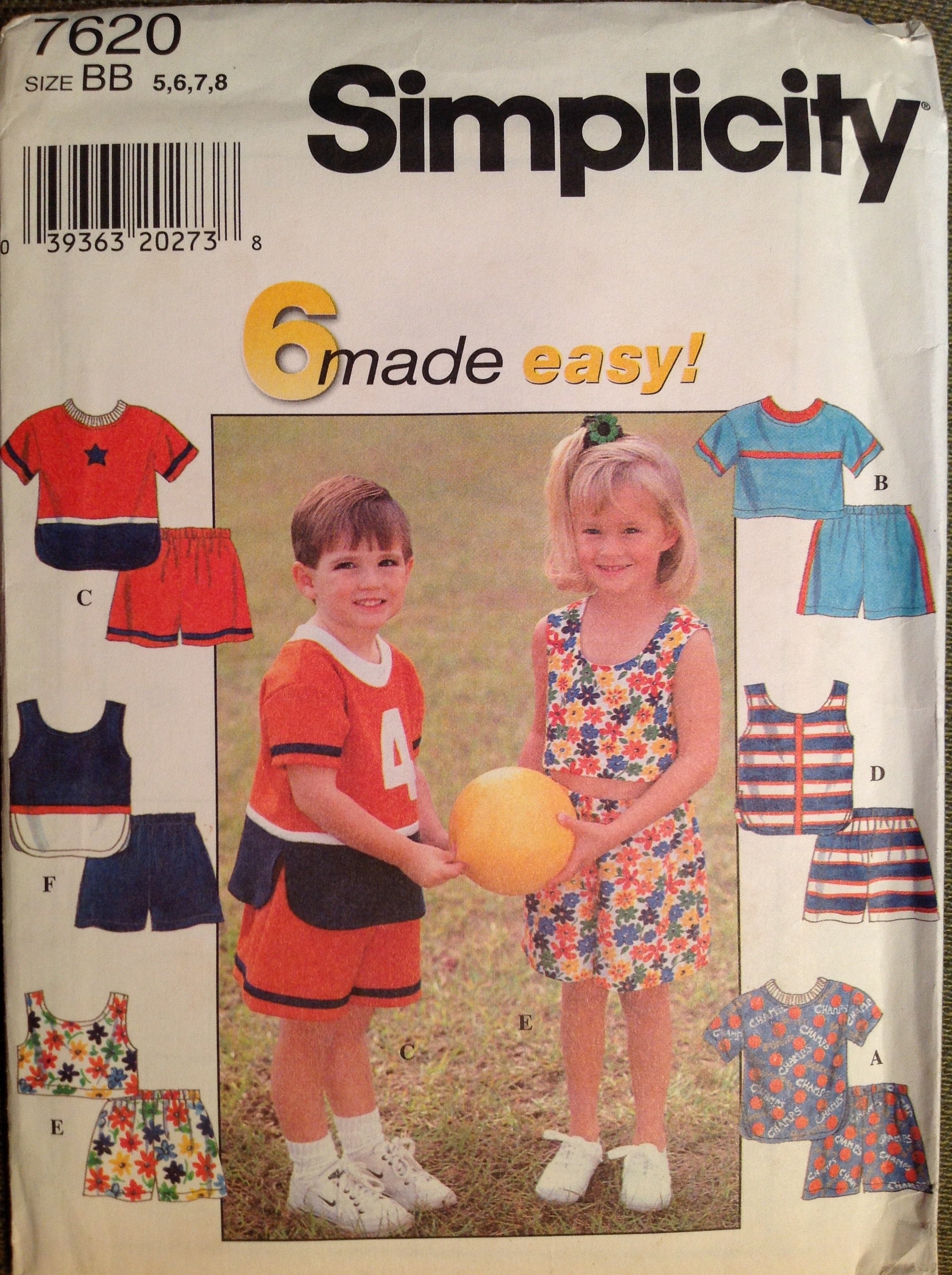 Simplicity 7620 Sewing Pattern (Vintage) UNCUT