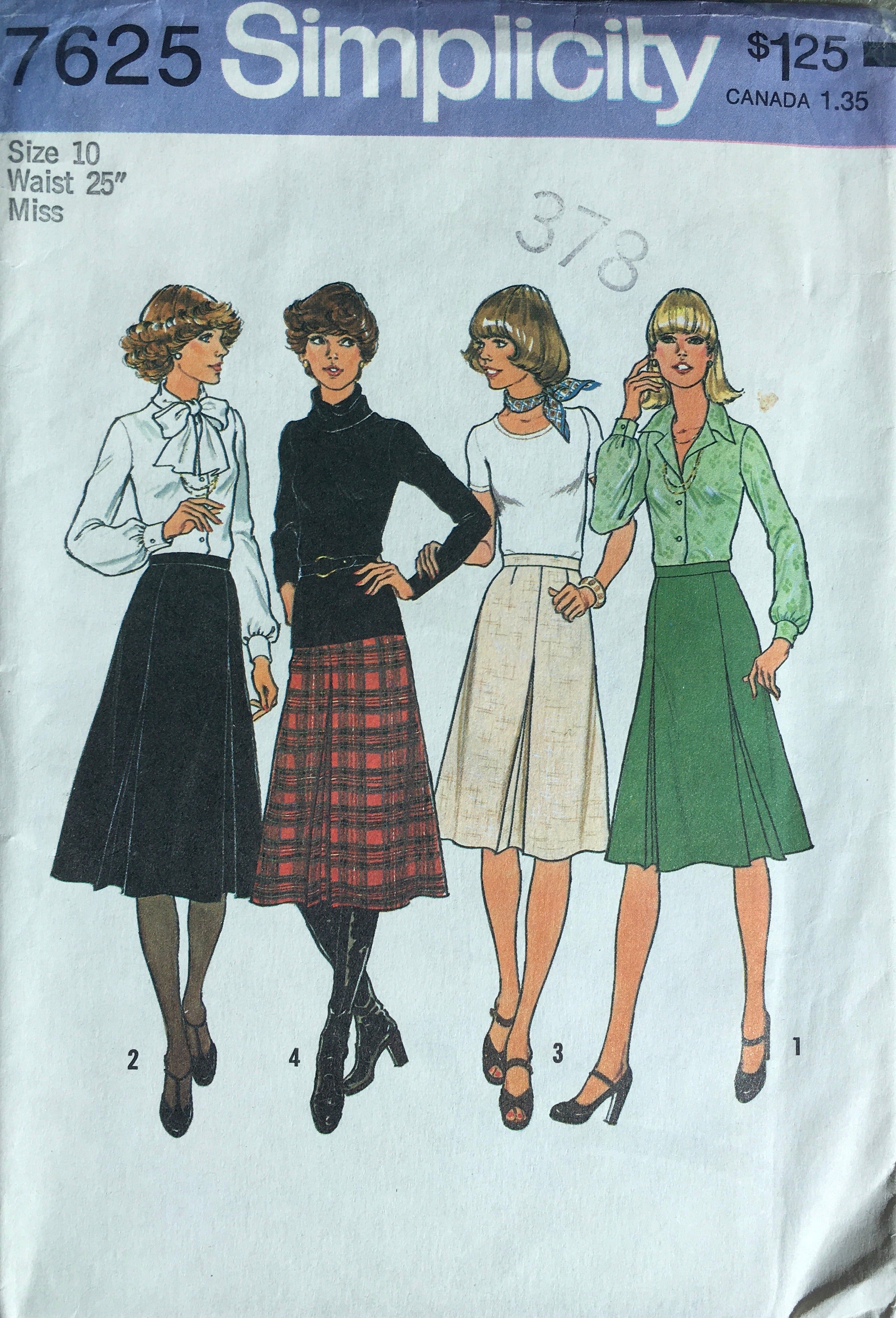 Simplicity 7625 Sewing Pattern (Vintage) UNCUT