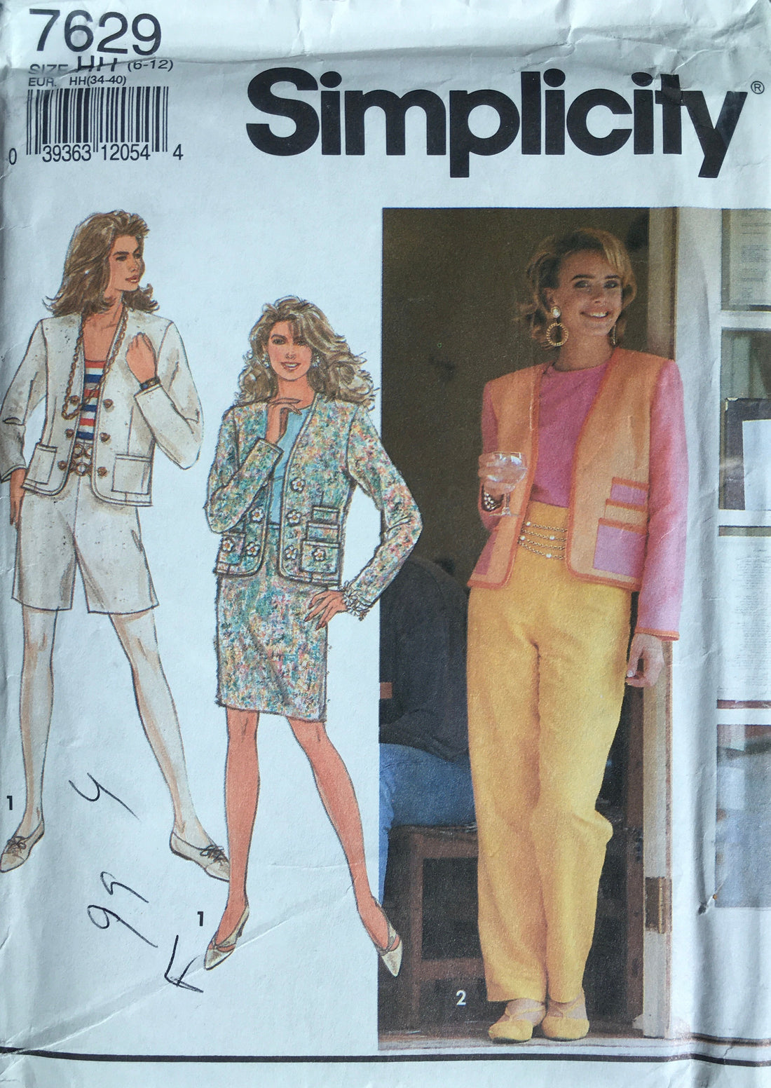 Simplicity 7629 Sewing Pattern (Vintage) UNCUT
