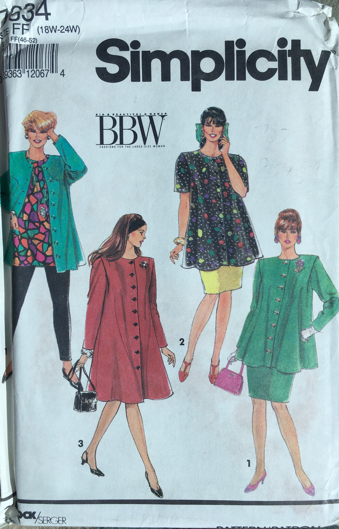 Simplicity 7634 Sewing Pattern (Vintage) UNCUT