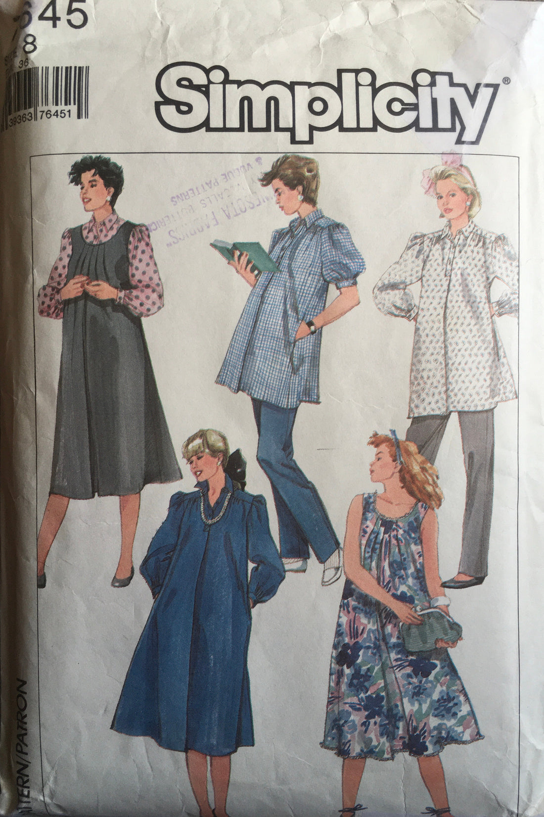 Simplicity 7645 Sewing Pattern (Vintage) CUT